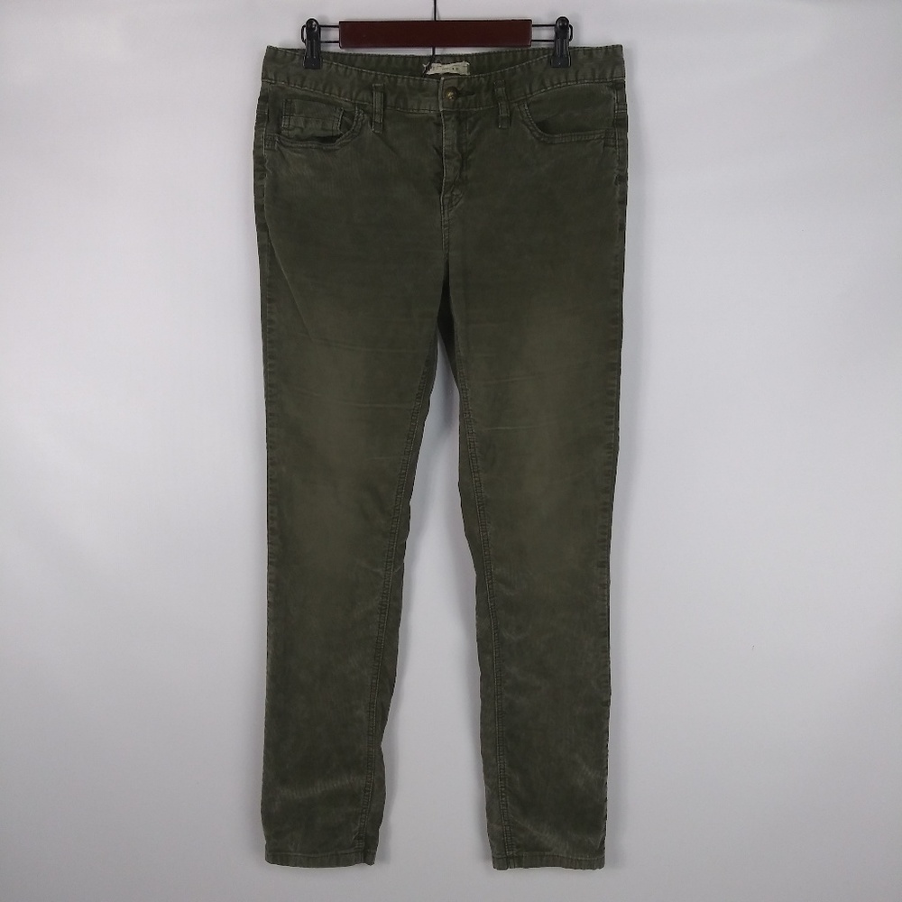 Free People Corduroy Pants Olive Green Skinny